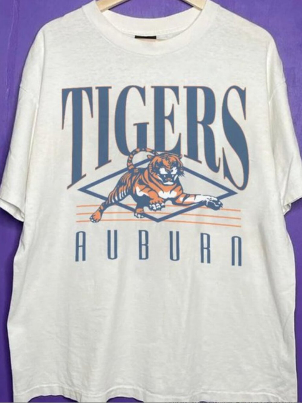Vintage Style 90s Auburn University T Shirt, Auburn Tigers Football Tee